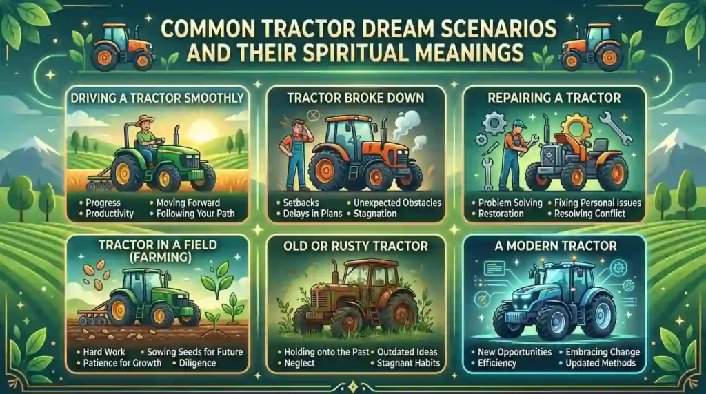 Common Tractor Dream Scenarios and Their Spiritual Meanings