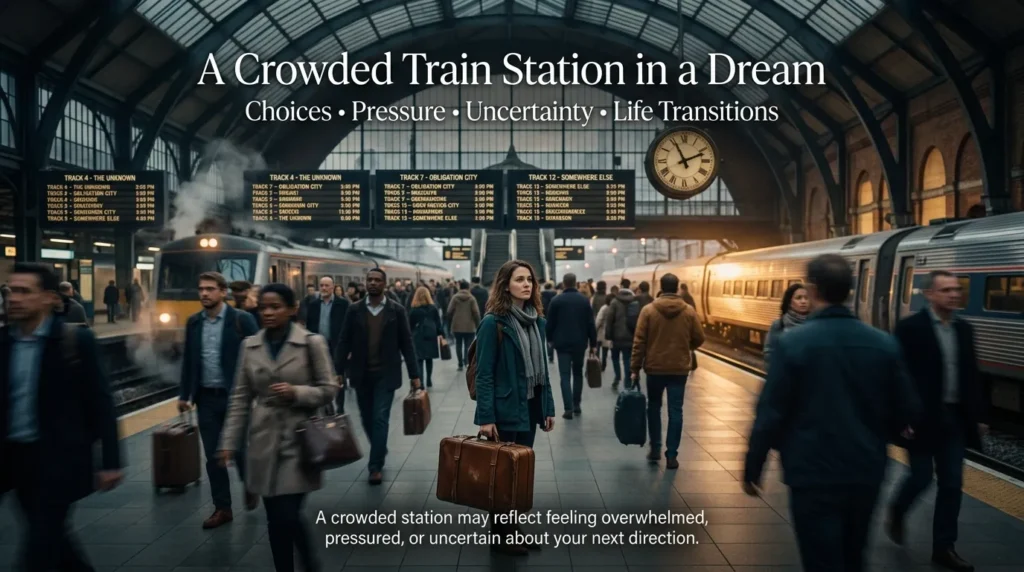 A Crowded Train Station in a Dream