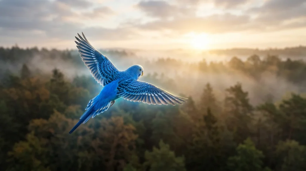 Dreaming of a Blue Parakeet Flying