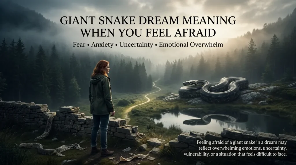 Giant Snake Dream Meaning When You Feel Afraid