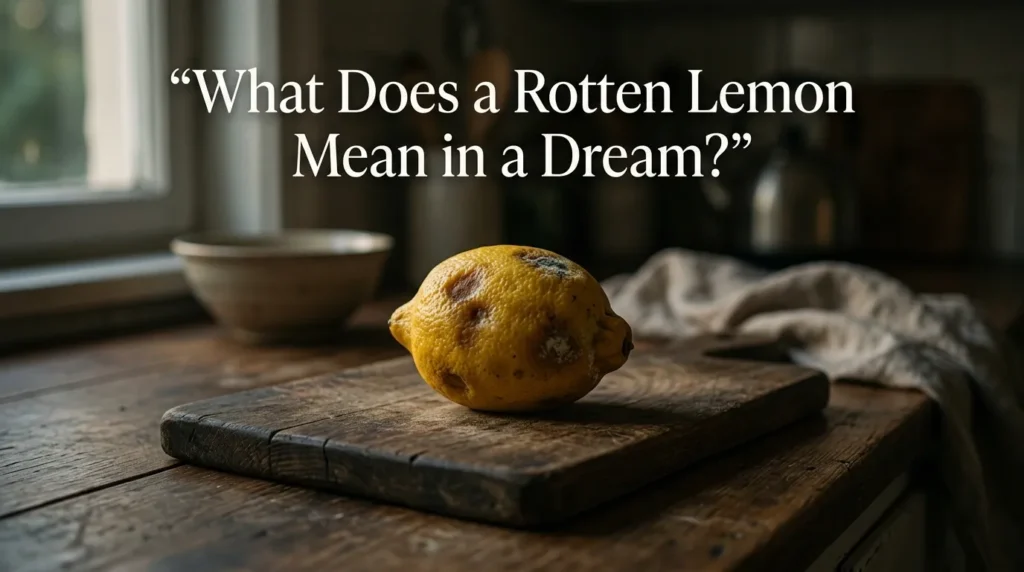 What Does a Rotten Lemon Mean in a Dream?