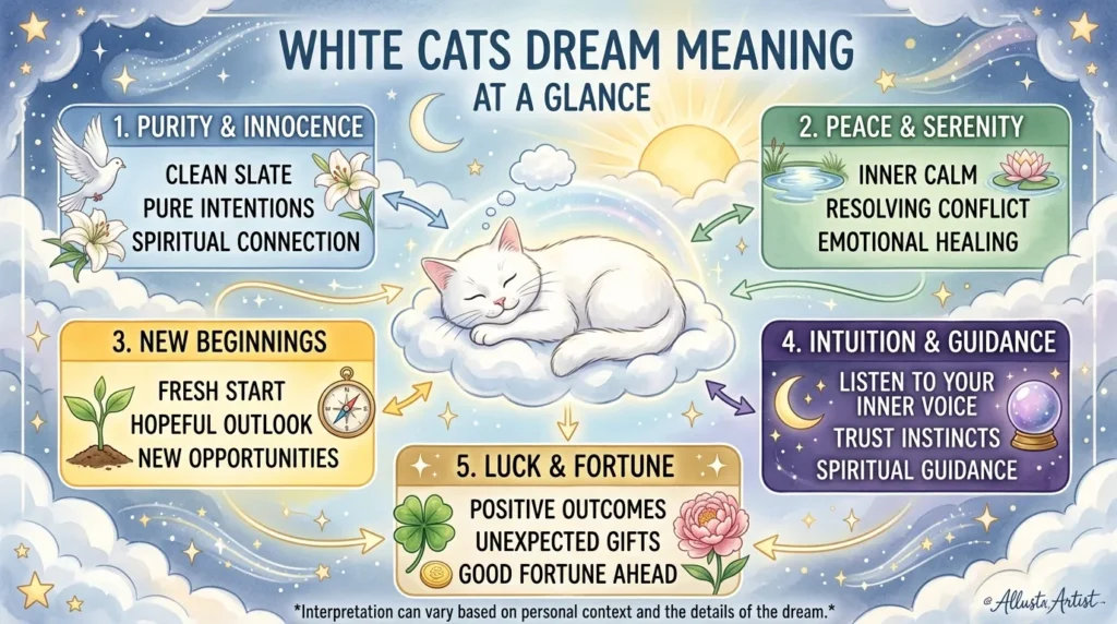 White Cats Dream Meaning at a Glance