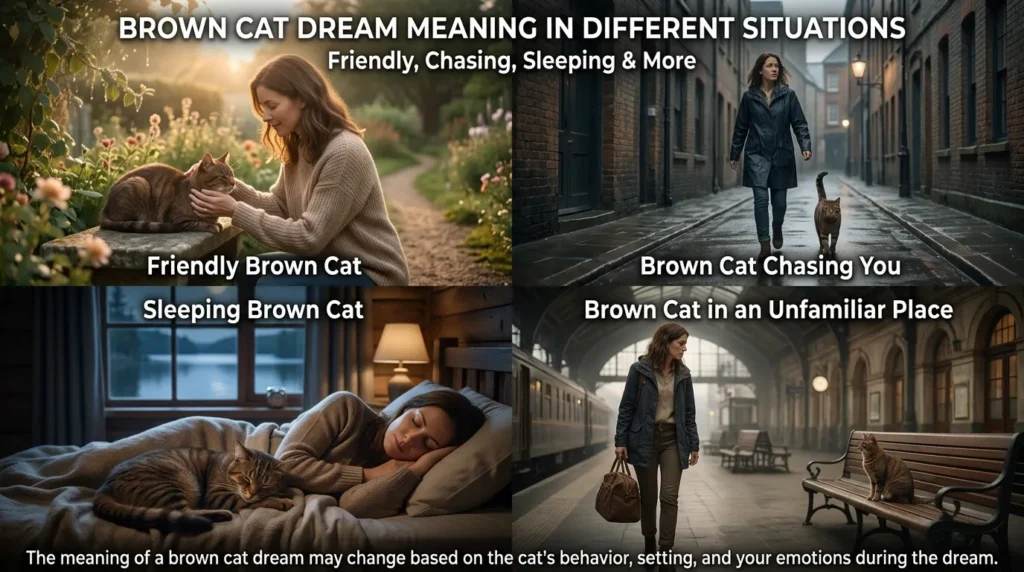 Brown Cat Dream Meaning in Different Situations